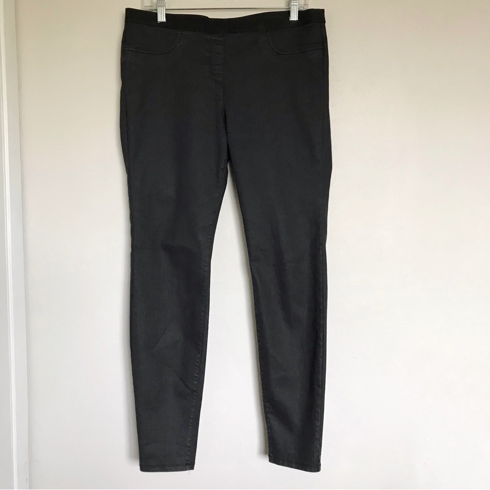 The Fisher Project Eileen Fisher Faded Black Pull On Denim Pants Size Medium